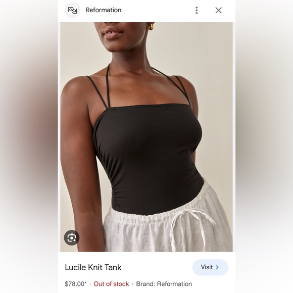 NWT Reformation Lucile Knit Tank size XL - Picture 1 of 4